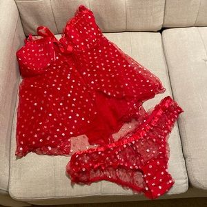 NWOT.  Victoria’s Secret lingerie.  36C and M/L panty.